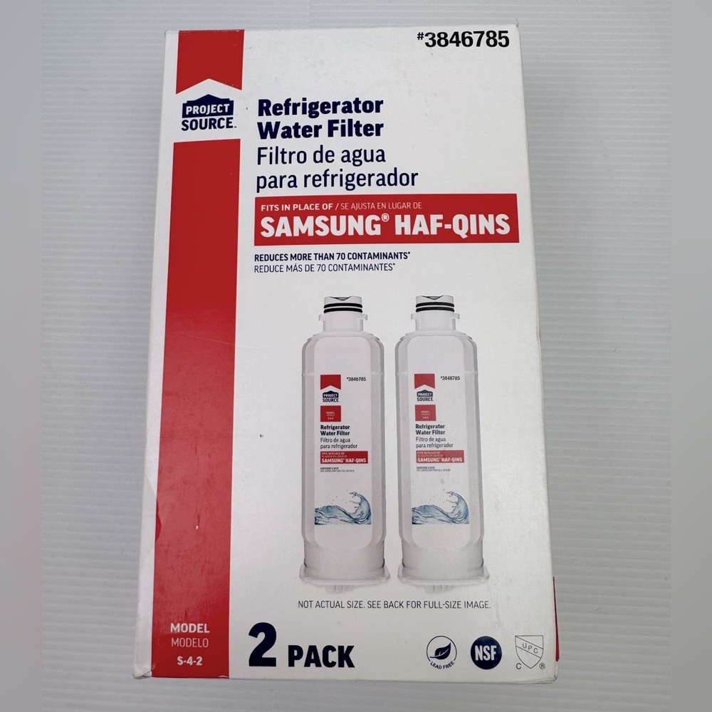 Project Source Twist-in Water Filter S-4-2 Fits Samsung HAF-QINS 2-Pack